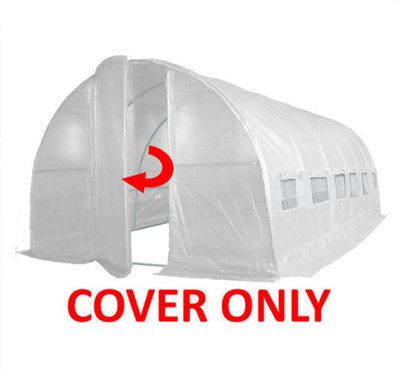 Crocodile Trading 6M X 3M (20' X 10' Approx) Pro+ White Polytunnel Replacement Cover from B&Q