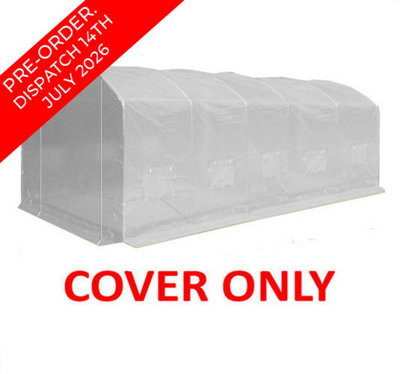 Crocodile Trading 6M X 3.5M (20' X 11.5' Approx) Pro Max White Polytunnel Replacement Cover from B&Q