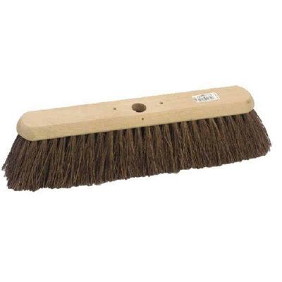 Generic 18" Coco Sweeping Broom ,platform HeadSupplied With Handle from B&Q