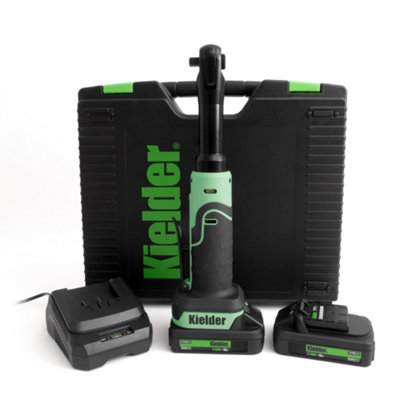 Kielder Kwt-010-22 Type18 18V 3/8" Long Reach Ratchet With 2 X 2.0Ah 18V Li-Ion BatteriesCharger & Pro Carry Case from B&Q