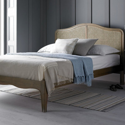 Time4sleep Unisex Light Oak Loire Rattan Low Foot End - Bed Frame In | : King - Image 3