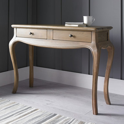 Time4sleep Unisex Brown Loire Weathered Oak Dressing Table In - Image 3