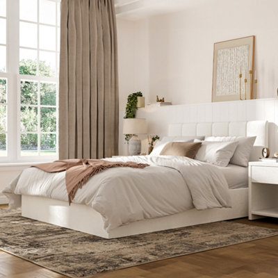 Time4sleep Unisex Natural Valencia Cloud Ottoman Storage Bed Frame In | : King - Image 3
