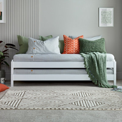  - White Wooden Stacking Single Bed Frame
