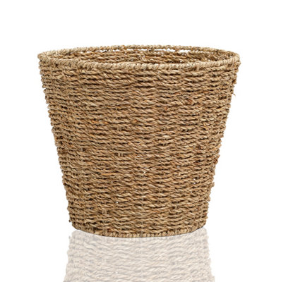 Arpan Round Waste Bin Seagrass from B&Q