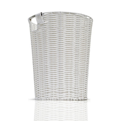 Arpan White Resin Plastic Strong Round Waste Paper Bin/basket/storage -Ideal For HomeOfficeHotels from B&Q