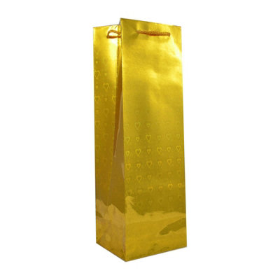 Shatchi 3 Assorted Holographic Gift Bags For Wine Bottle Christmas Present from B&Q