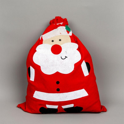 Shatchi Giant 100 X 60Cm Felt Santa Sack Stocking Xmas Gifts Presents Bag Christmas Accessory Decorations Red
