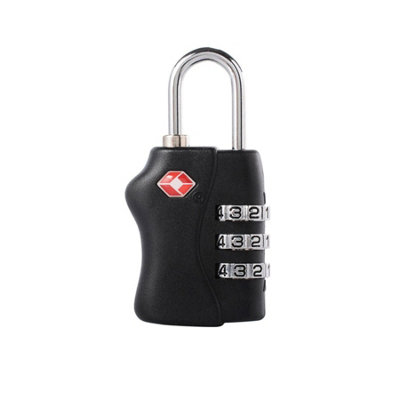 Shatchi Tsa Accepted Luggage Lock Black 3 Combination Travel Suitcase Combination Padlock from B&Q