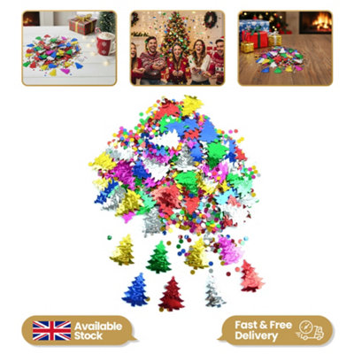 Shatchi Christmas Confetti Multicolour 14G Table Scatter Birthday Party Decorations from B&Q