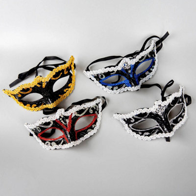 Shatchi Venetian Masquerade Lace Mask Carnival Eye Masks Halloween Ball Party Prom Carnival For Man Ladies Fancy Dress