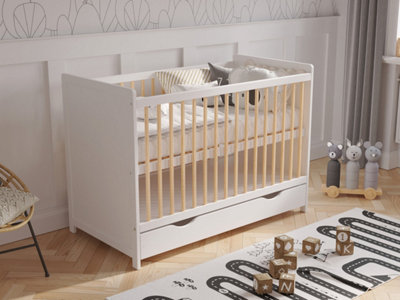 Love For Sleep Tokyo Cot Bed 120X60Cm With Drawer & Microfiber Quilted Mattress from B&Q