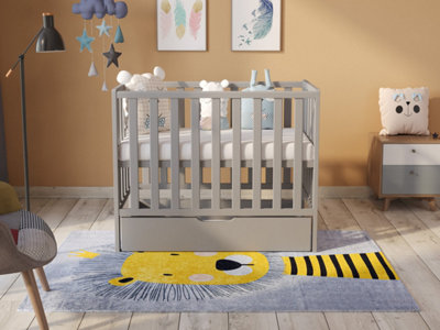 B&Q -  Paris Space Saver Cot 100X50Cm With Drawer & Microfiber Quilted Mattress