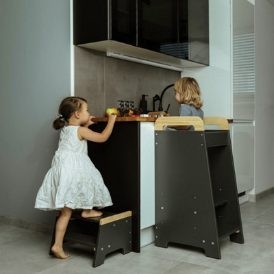 Love For Sleep Learning TowerKitchen Helper & Step Stool Set from B&Q