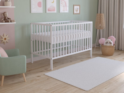 Love For Sleep Asher Cot Bed 120X60Cm With Microfiber Quilted Mattress from B&Q