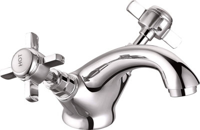 VeeBath Regency Traditional Mono Basin Mixer Tap With WasteChrome from B&Q