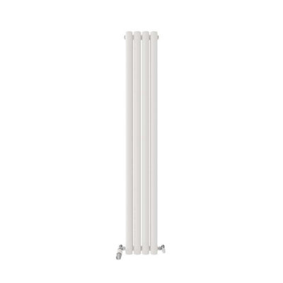 Ibathuk Princia Vertical Double Oval Panel Radiator 1600 X 240Mm- White