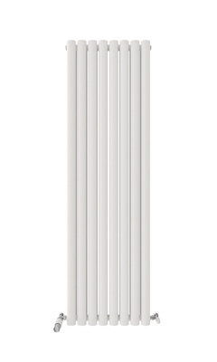 Ibathuk Princia Vertical Double Oval Panel Radiator 1600 X 480Mm (Rc43)- White