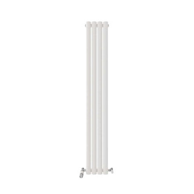 Ibathuk Princia Vertical Single Oval Panel Radiator 1600 X 240Mm- White