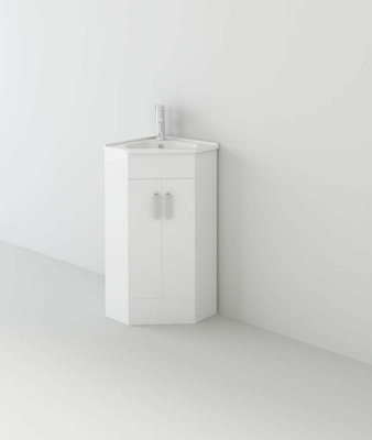 Veebath Corner 400 Unit And BasinWhite from B&Q