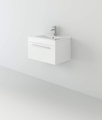 Veebath Desire Venus 600 Wh Unit And Slim Basin White