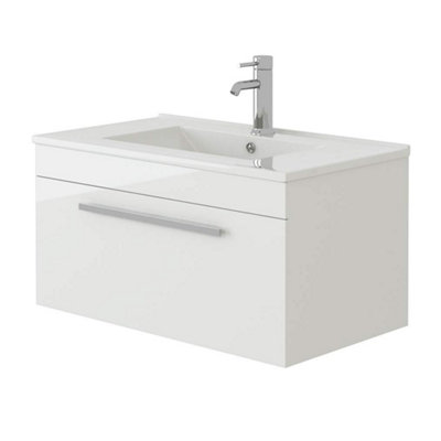 Veebath Desire Venus 700 Wh Unit And Slim Basin White