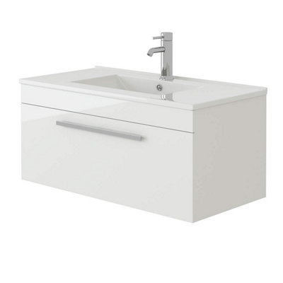 Veebath White Desire Venus 800 Wh Unit And Slim Basin