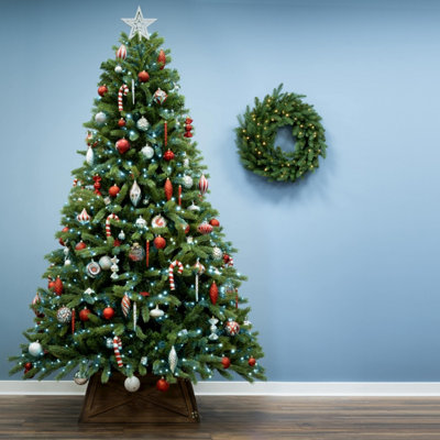 B&Q -  The 6Ft/180Cm Ultra Devonshire Fir Pre-Lit With Warm White/white Colour Change Leds