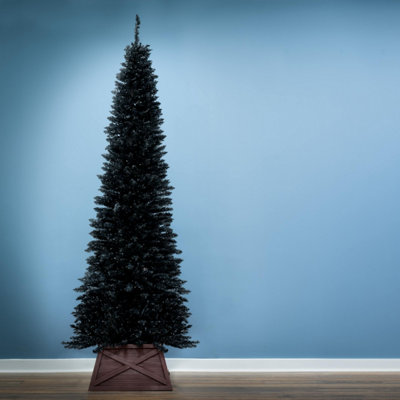 Christmas Tree World The 6Ft/180Cm Black Italian Pencilimo Christmas Tree from B&Q