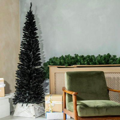 Christmas Tree World The 8Ft/240Cm Black Italian Pencilimo Christmas Tree from B&Q