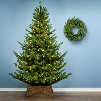 Christmas Tree World The 8Ft/240Cm Pre-Lit Ultra Mountain Pine from B&Q