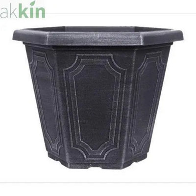 Estate Planter Hex 24Cm Chalk Effect from B&Q