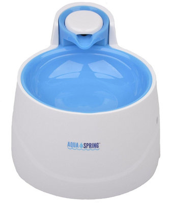  - Aquaspring Pet Dog Drinking Water Fountain Bowl Electric Water Flow Blue