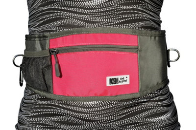 K9 Pursuits K9 Dog Treat Lead Belt Bag Harness Feed Food Snack Pouch Walking Belt Bags Obedience Training Pink from B&Q