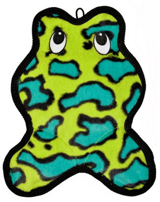 K9 Pursuits Pet Dog Plush Toy Chew Squeaky Soft Play Frog from B&Q