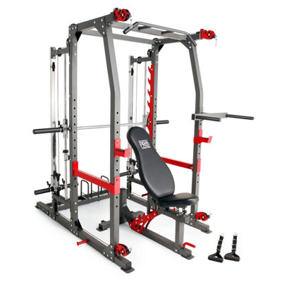 B&Q -  Pro Sm4903 Multi Gym Cage Smith Machine & Adjustable Weight Bench