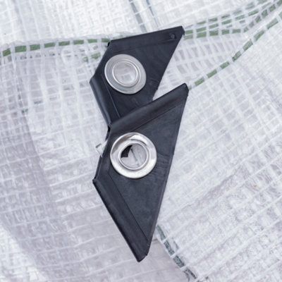 Cost Wise Waterproof Clear Reinforced Tarpaulin/builders Tarp/camping Ground Sheet Cover Up (8M X 5M) from B&Q