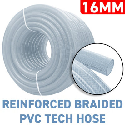 Cost Wise Clear Pvc Braided Hose,food Grade-Oil-Water-Fuel Reinforced Pipe,tube 16mm Internal ,19.8mm External (3M) from B&Q