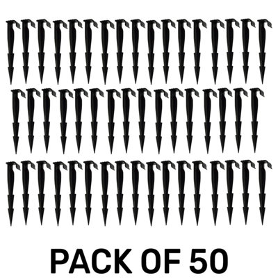 Cost wise Ground Securing Pegs For Irrigation 1/2" Seep Hose,soaker Hose,drip Line,weeping Pipe (Pack Of 50) from B&Q