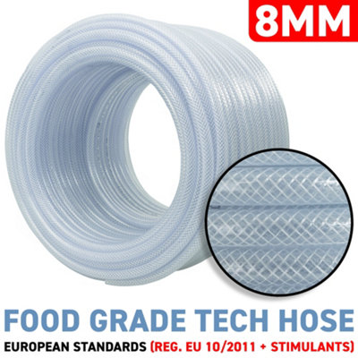 Cost Wise Clear Pvc Braided Hose,food Grade-Oil-Water-Fuel Reinforced Pipe,tube 8mm Internal ,12mm External (5M) from B&Q