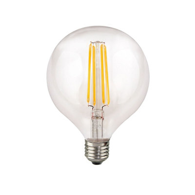 Harper Living 8 Watts G125 E27 Led Bulb Clear Globe Warm Dimmable White