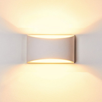 Harper Living Art Deco Medium Plaster Indoor Wall (12 X 20 X 8.5Cm) White/Light