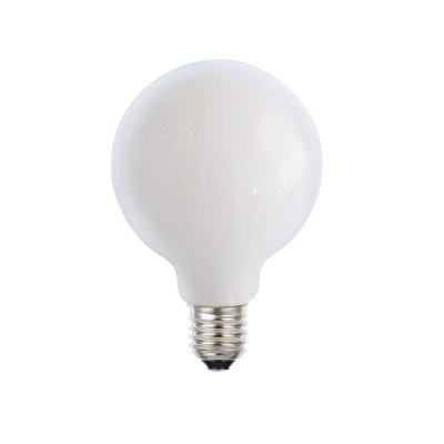 Harper Living 8 Watts G125 E27 Led Bulb Opal Globe Warm White Dimmable from B&Q