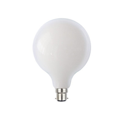 Harper Living 8 Watts G125 B22 Bc Bayonet Led Bulb Opal Globe Warm White Dimmable from B&Q