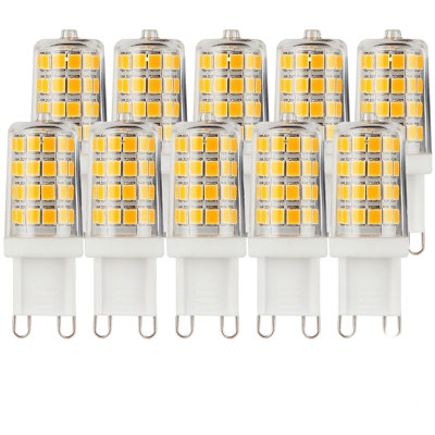 Harper Living 3 Watts G9 Led Bulb Clear Capsule Cool Dimmable, Pack Of 10 White