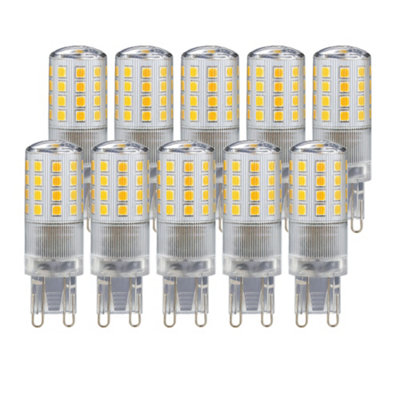 Harper Living 4 Watts G9 Led Bulb Clear Capsule Warm Dimmable, Pack Of 10 White