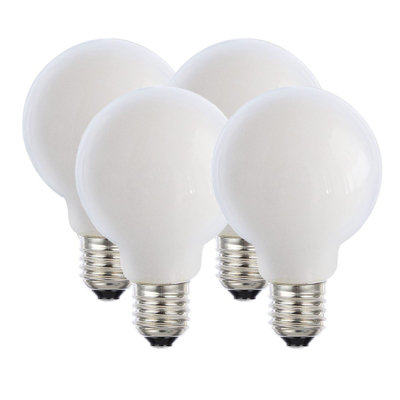 Harper Living 8 Watts G95 E27 Led Bulb Opal Globe Warm White DimmablePack Of 4 from B&Q