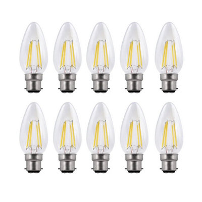 Harper Living 4.5 Watts B22 Bc Bayonet Led Light Bulb Clear Candle Warm White DimmablePack Of 10 from B&Q