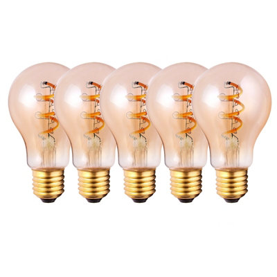Harper Living 4 Watts E27 Led Bulbs Vintage Warm Dimmable, Pack Of 5 White