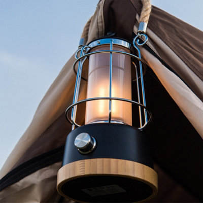 Retro Outdoor Water Resistant LED Lantern, Rechargeable, Dimmable - Image 5